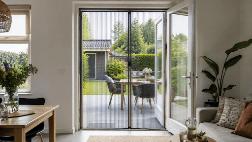 Luchten via de tuindeur zonder vliegen in huis