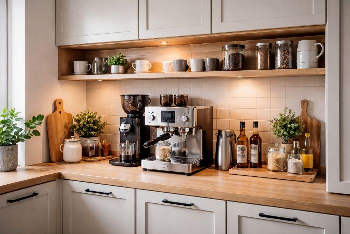 Koffiecorner in de keuken maken