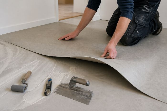 Linoleum vloer leggen