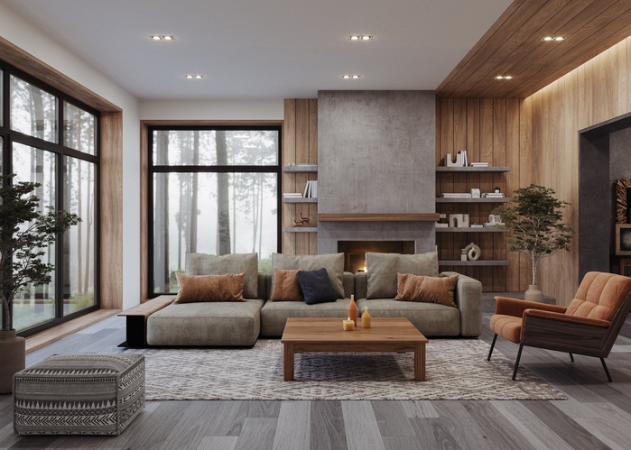 Inrichting van een luxe interieur